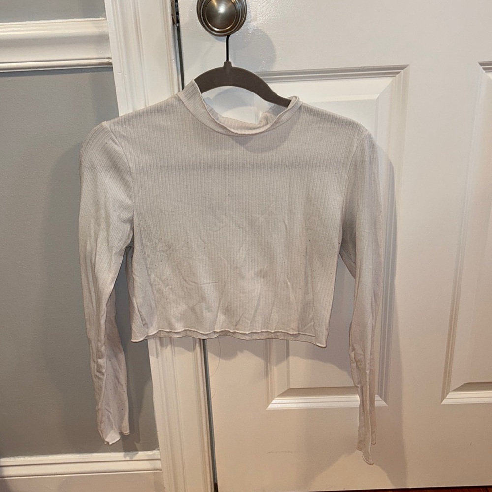 White ribbed long sleeve
